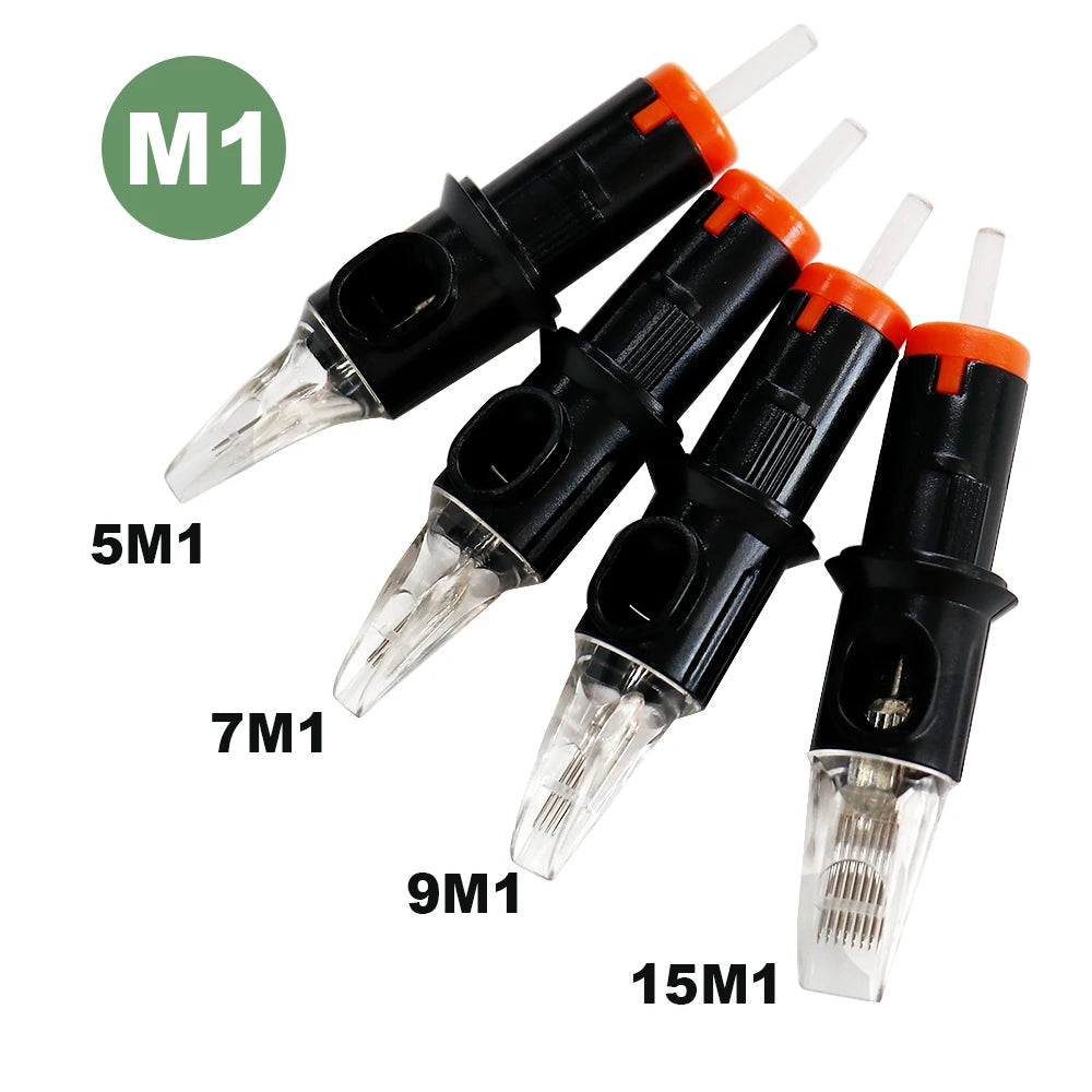 5/10pcs Tattoo Permanent Cartridges Needle Pigment Sterilized RL RS RM M1 Eyebrow Lip Makeup Needles For Tattoo Machine Pen