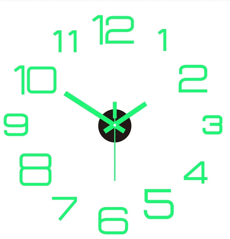 2023 Modern Design Large Wall Clock 3D DIY Quartz Clocks Fashion Watches Acrylic Mirror Stickers Living Room Home Decor Horloge