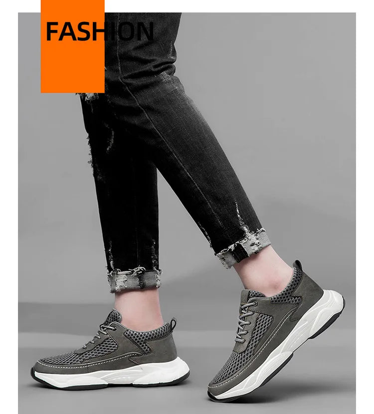 High Man Elevator Shoes Lift Sneakers Men Sports Height Increase Insole 8cm10cm Leisure Fashion Summer Sports Heightening Shoes