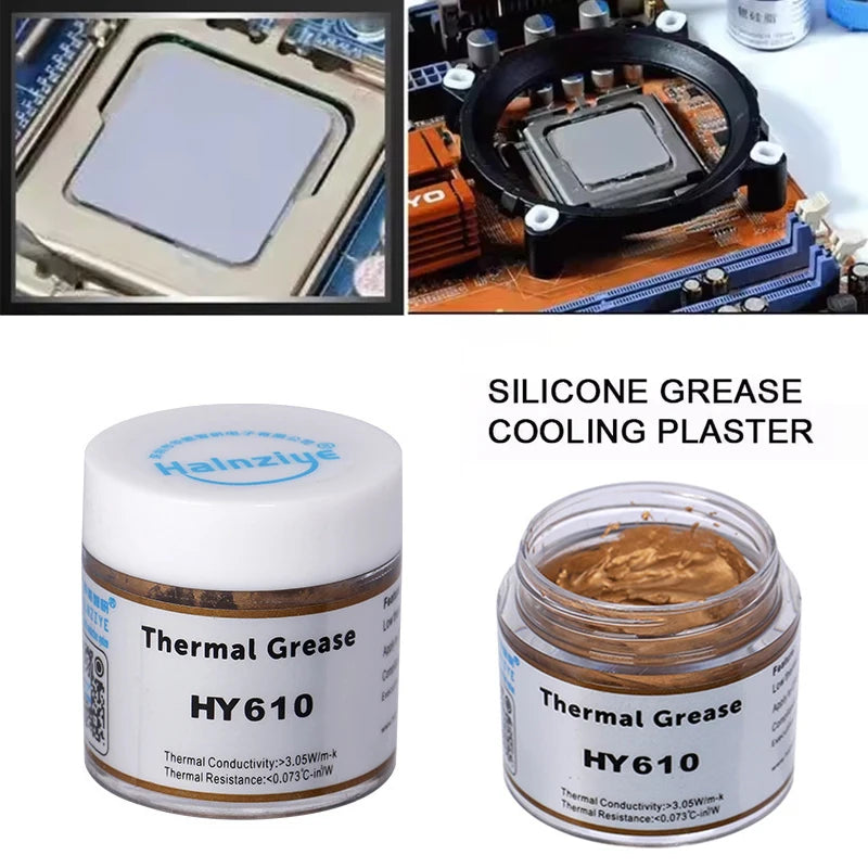 25g HY610 Silicone Thermal Paste Heat Transfer Grease Heat Sink CPU GPU Chipset Notebook PC Cooling Cream 3.05W/m-kv