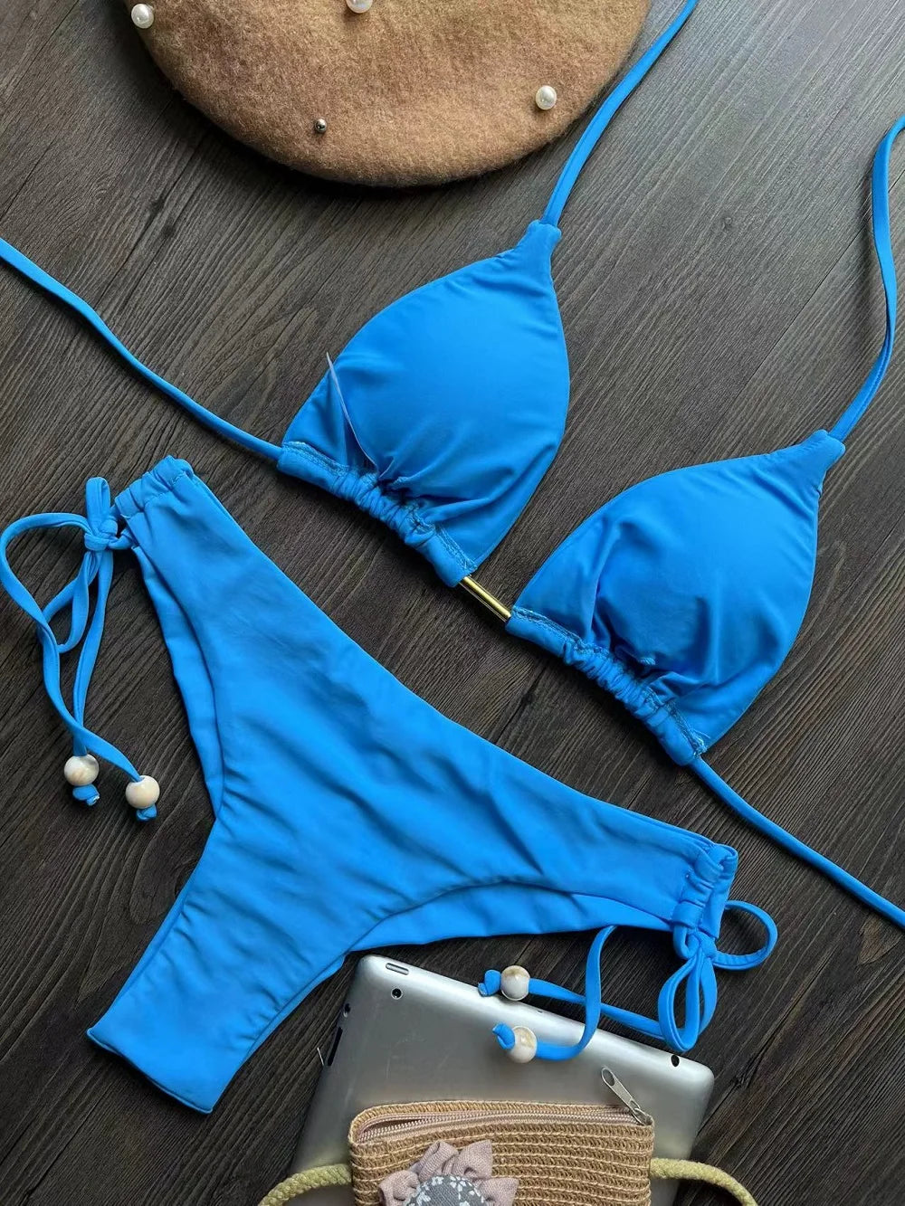 RUOTONGSEPT Sexy Solid Women's Two-Piece Swimsuit 2023 New Push up Swimwear Thongs Bikinis Set Beachwear Bathing Suit Biquinis