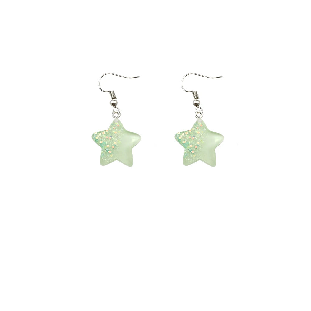 Women Earring Resin Star Drop Earrings Costume Trendy Style Children Girl Gifts Handmade Jewelry Drop Shipping Wholesale