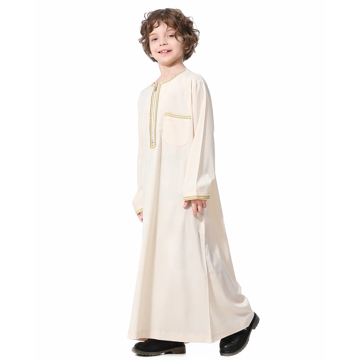 Child Dubai 2024 Luxury Kids Boys Men's Muslim Clothing Caftan Robes Islamic Ramadan Clothes Arab Man Abaya Pakistan Turkish