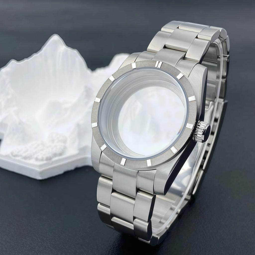NH35 New Arrivals 36mm watch case Engine Turned BEZEL For AK Parts Replacemet NH35/36 Movement Modification Parts 28.5mm Dial