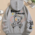 New Winter-Spring Couple Style Personalized Bear Pattern Hoodie -Comfortable Loose-Fitting Casual Top - Multiple Sizes Available