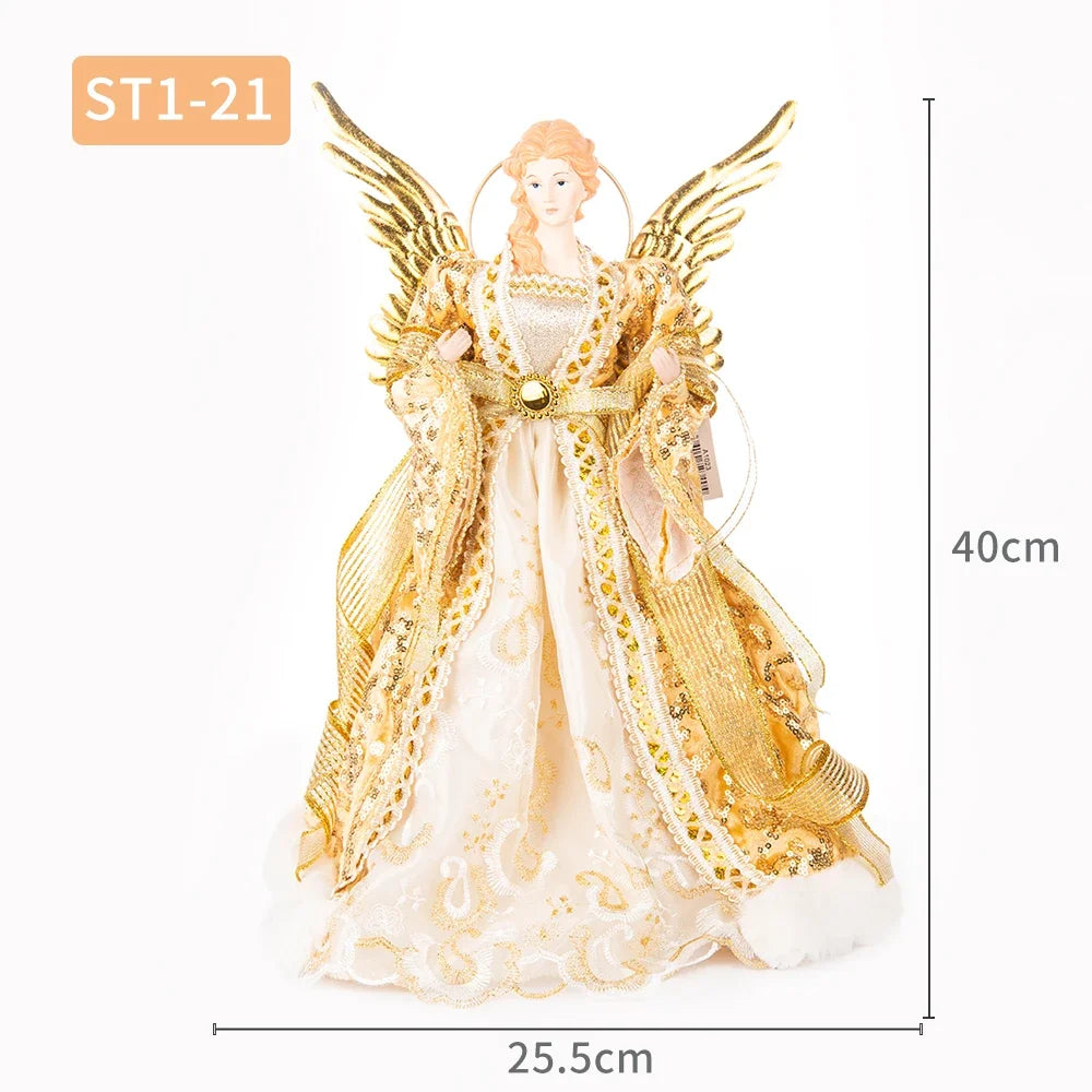 New Arrivals Angel Doll Figurine Christmas Ornaments Crafts with Wing Home Natal Decorations Festive Birthday For Kid Decor