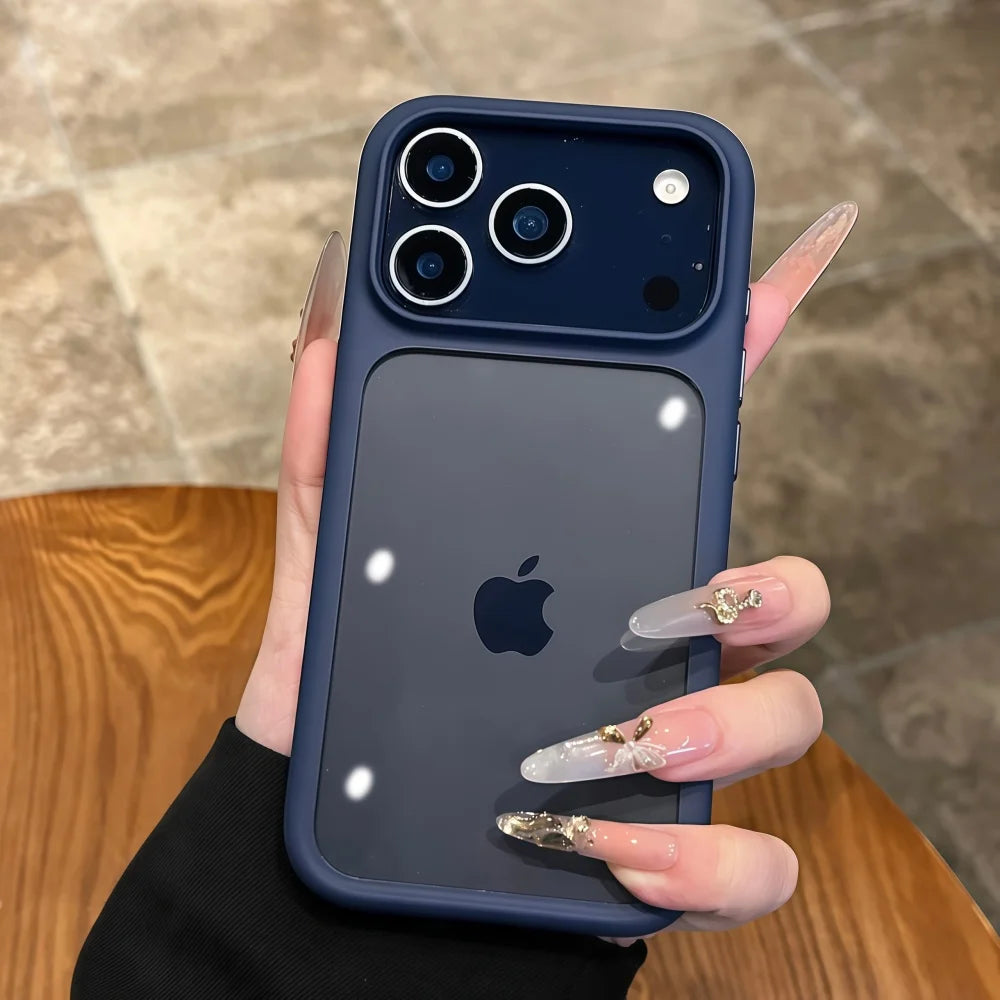 Intelligent Camera Touch Button Crystal Clear Phone Case for iPhone 17 Pro Max 16 Pro 17 Air Transparent Shockproof Cover Funda