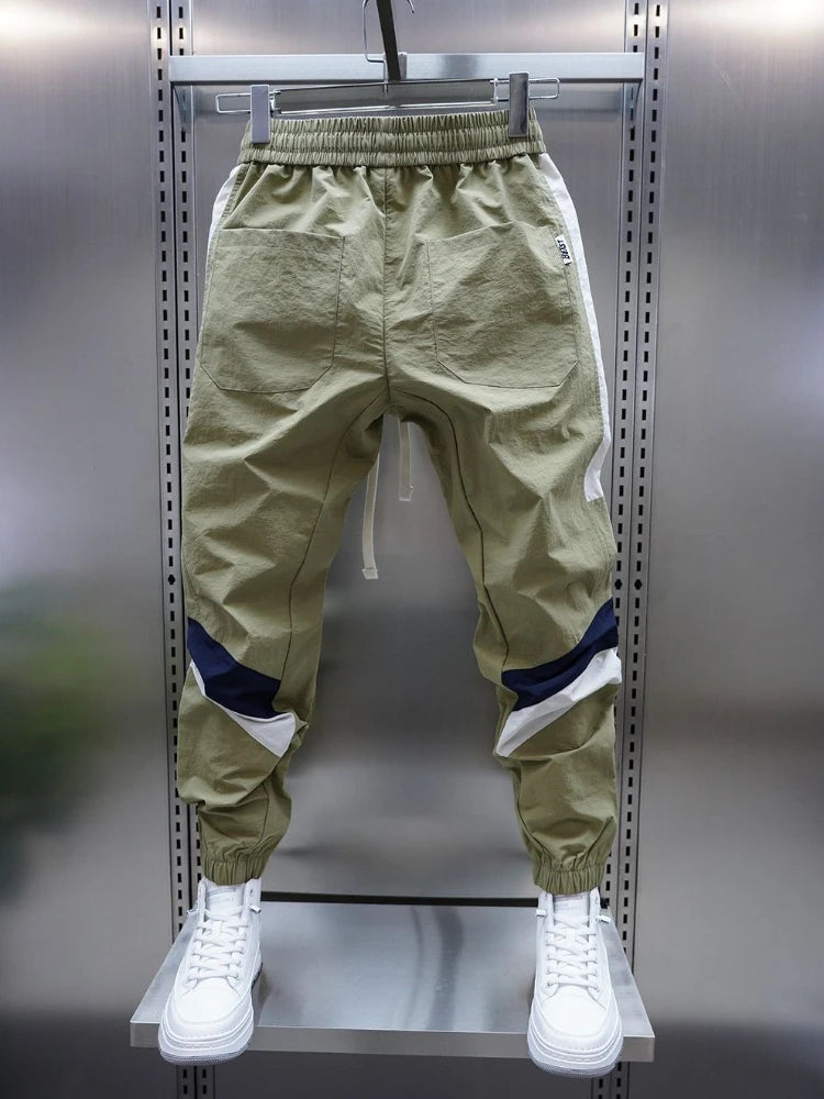 Splicing Color Summer Thin Slim Fit Men's Casual Harem Pants Classic Fashion Clothing Aesthetic Designer Original Male Trousers