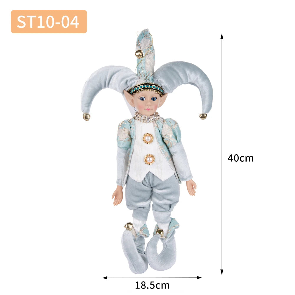 New Arrivals Christmas Decor Handmade New Year Decor Hanging Sitting Elf Plush Doll Christmas Tree Hanging Ornament Xmas Gift
