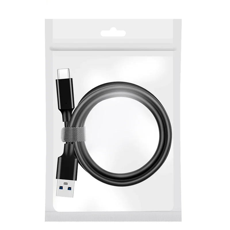 كابل USB3.2 10Gbps، كابل USB نوع A إلى USB C 3.1/3.2 Gen2، كابل نقل بيانات لمحرك الأقراص الصلبة SSD بمنفذ USB C، شحن سريع 3 أمبير 60 واط QC 3.0