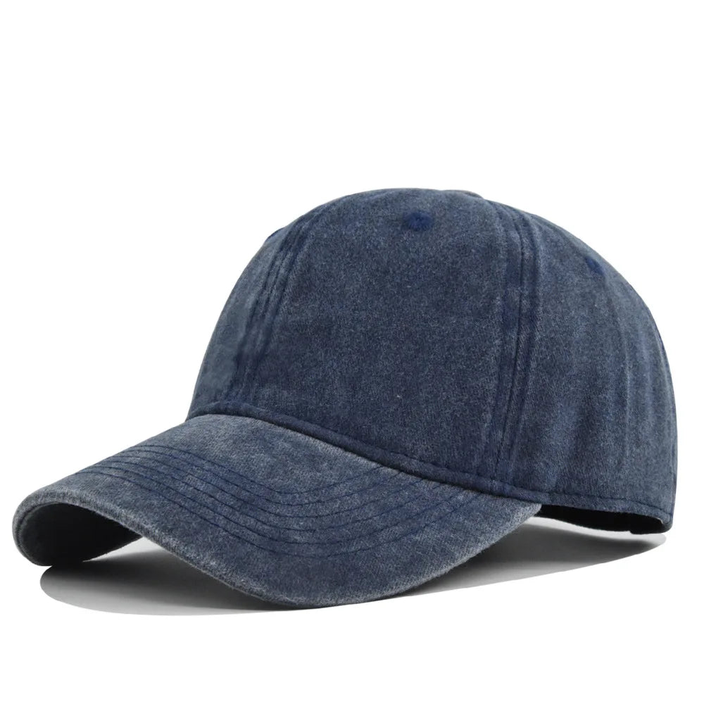 Men Women Baseball Cap Casual Unisex Baseball Cap Vintage Washed Cotton Fits Breathable Adjustable Solid Color Hip-Hop Dad Hat