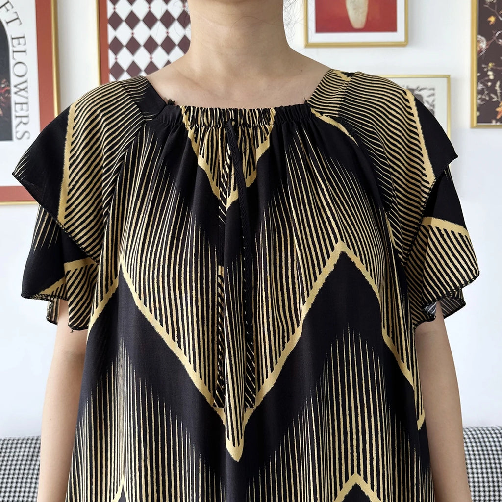 2024 New Muslim Dubai Abaay Women Cotton Dress With Big Scarf For Women Maxi Summer Short Sleeve Loose African Abaya Clothing