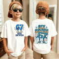 تي شيرت أطفال صيفي قطن كاجوال عصري ملابس أطفال 67 (ستة سبعة) طباعة لطيفة تيشرتات بأكمام قصيرة للبنات والأولاد عصرية