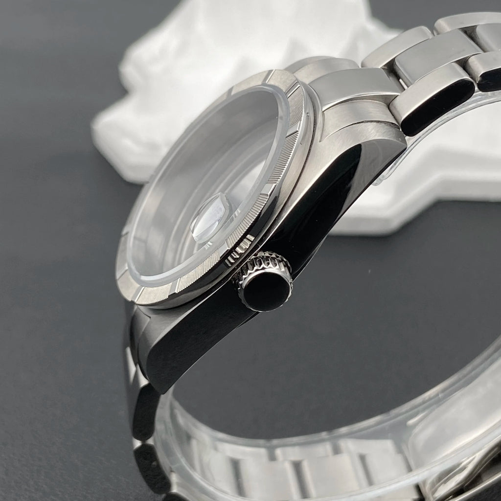 NH35 New Arrivals 36mm watch case Engine Turned BEZEL For AK Parts Replacemet NH35/36 Movement Modification Parts 28.5mm Dial