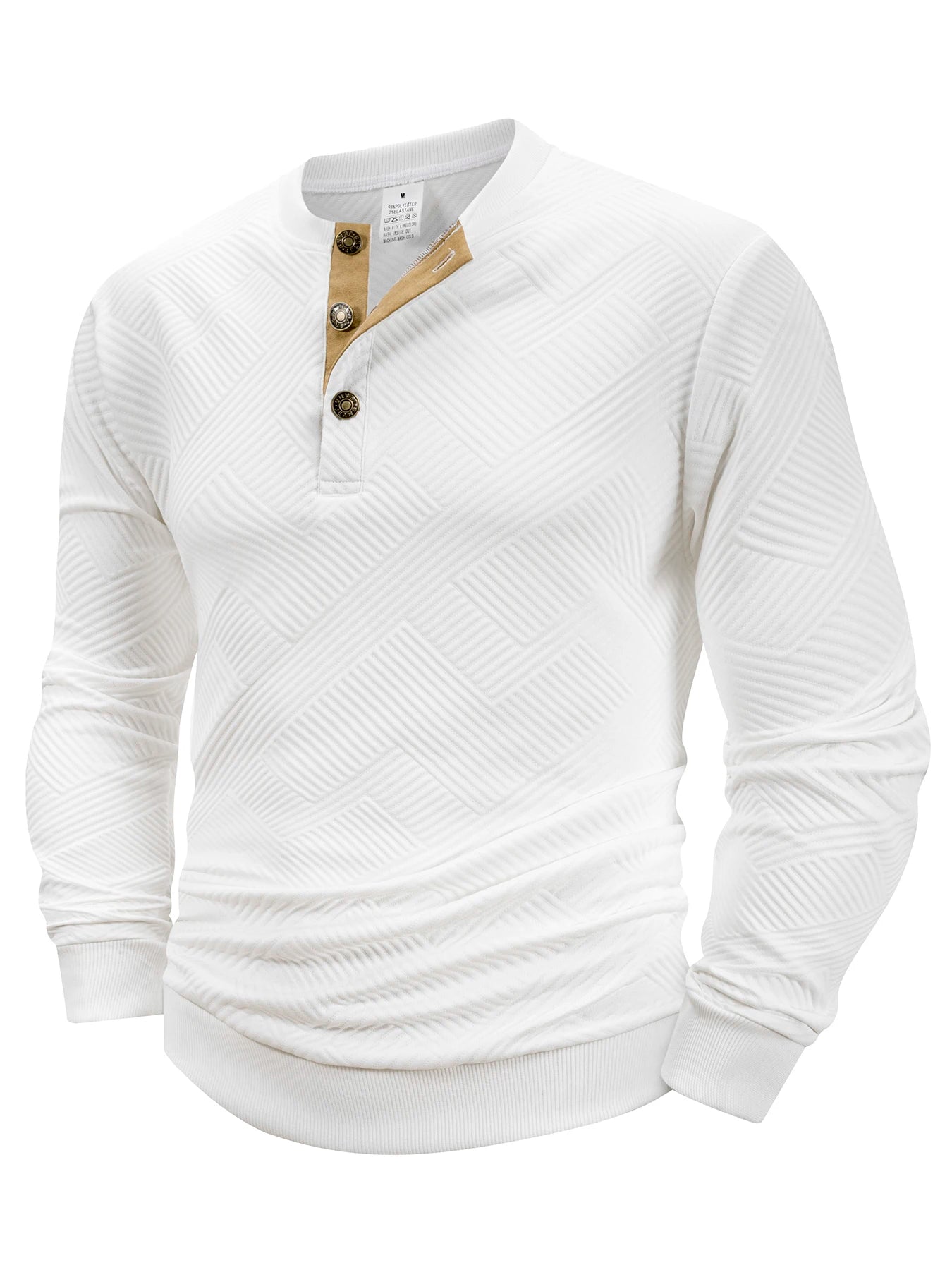 Men's Sense of Texture Long Sleeve Spring Autumn Thin Hoodies Button Lapel Henley Polo Shirts Pullover Casual Lightweight Hoodie