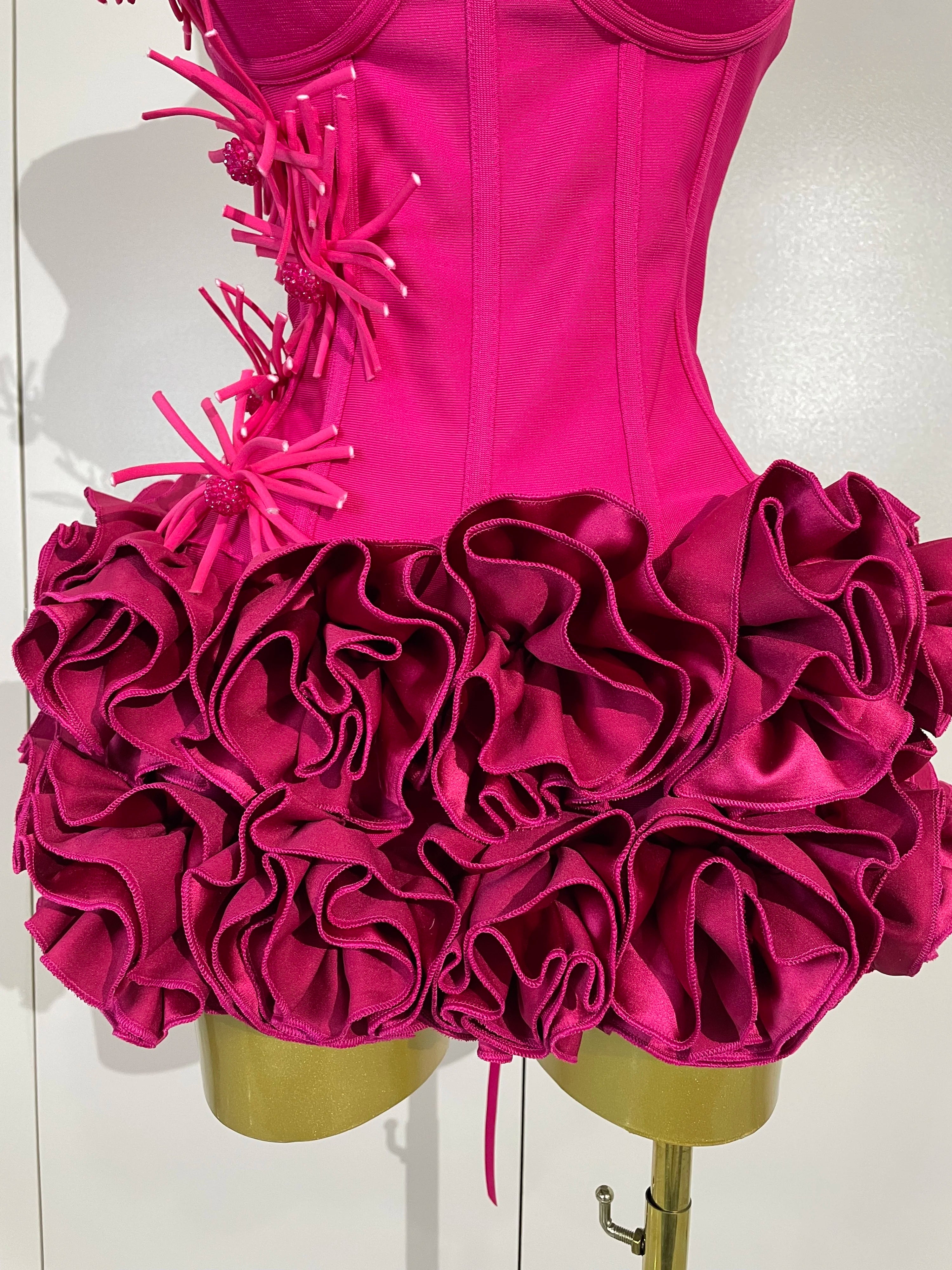 Sexy Halter Prom Gown Celebrity Club Two Piece Set Cocktail Elegant Women Fashion Luxury Birthday Party Red Black Bandage Outfit