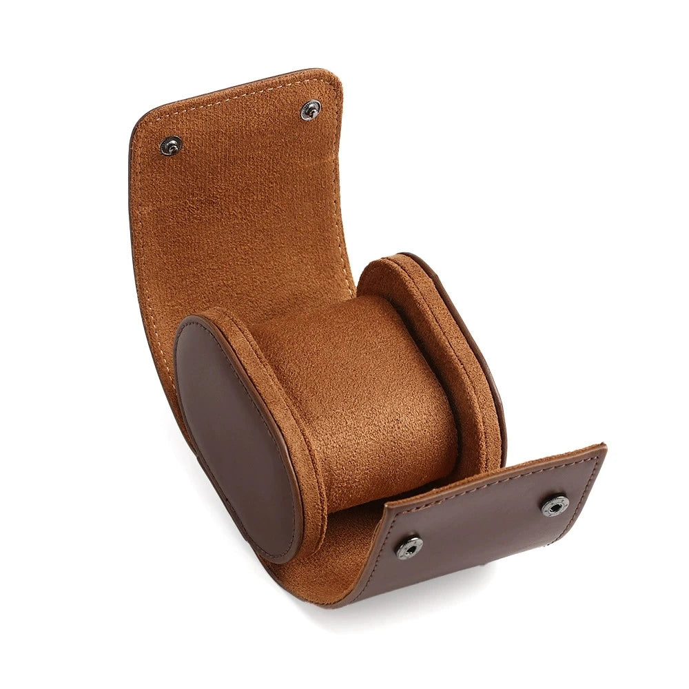 New Arrivals Leather watch case three round buckle watch bag outdoor convenient type couple watch storage box for watches