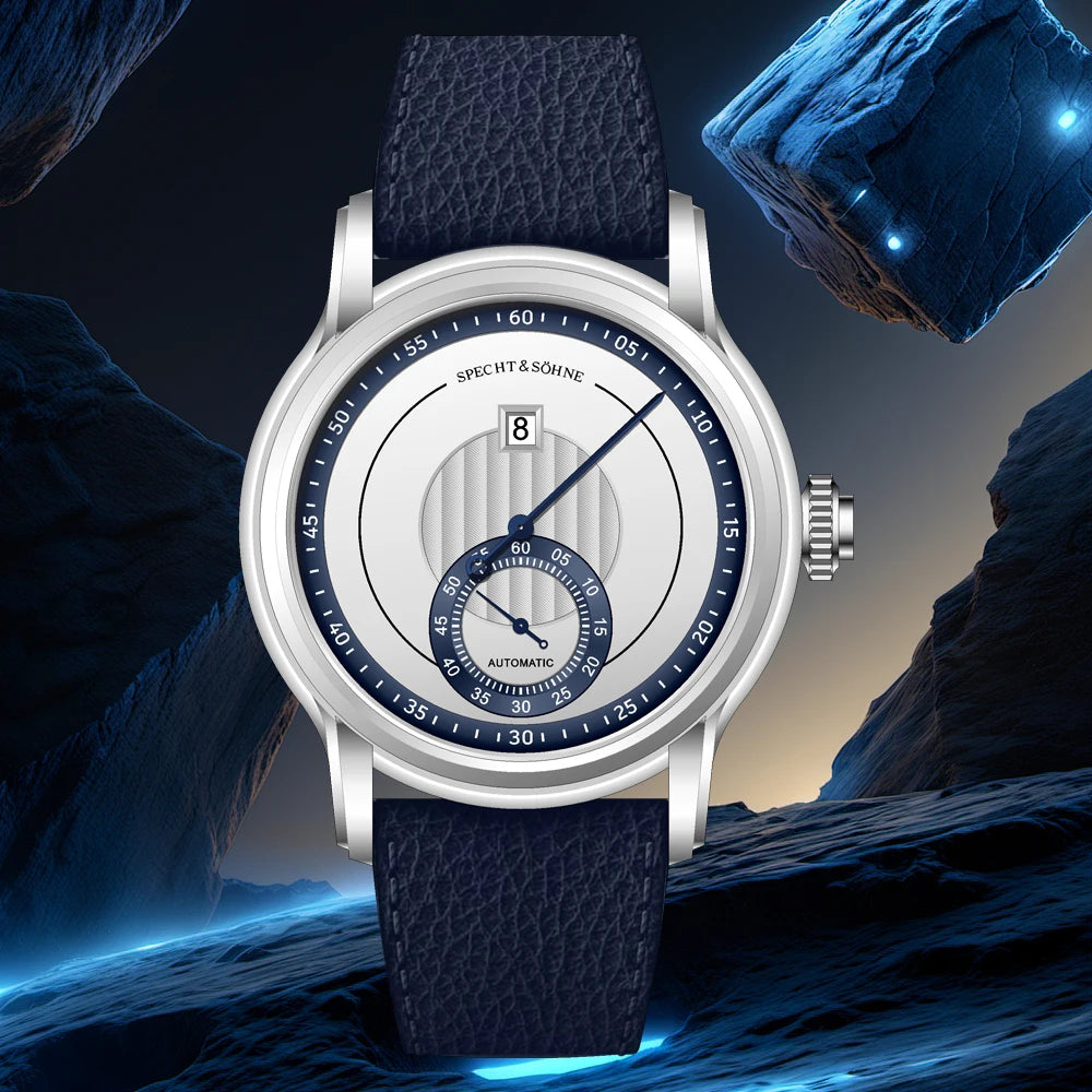 2026 Specht & Söhne New Arrivals Men Automatic Watch 39mm ST17 Jumping Hour Mechanical Wristwatch Sapphire Crystal Reloj Hombre