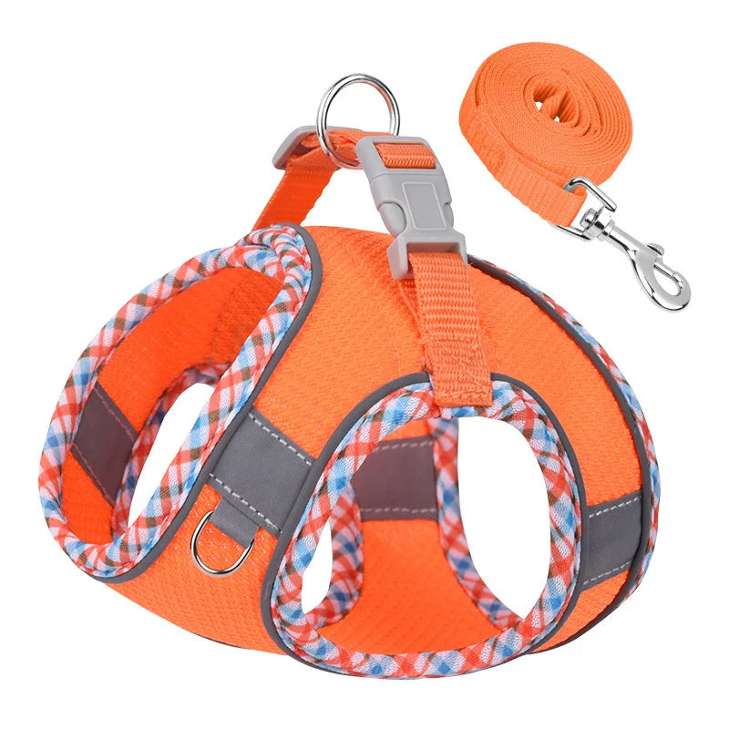 New Arrivals Cat Dog Harness and Leash Set Reflective Breathable Pet Vest Harnesses for Small Dogs Cats Outdoor Walking Puppy
