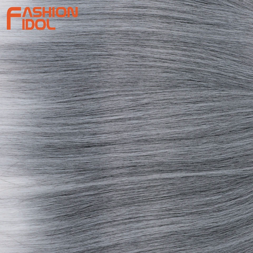 28" 3PCS 300g Ariel Straight Pony Hair Bundles Crochet Braids Hair Synthetic Braiding Hair Ombre Blonde Crochet Hair Extensions