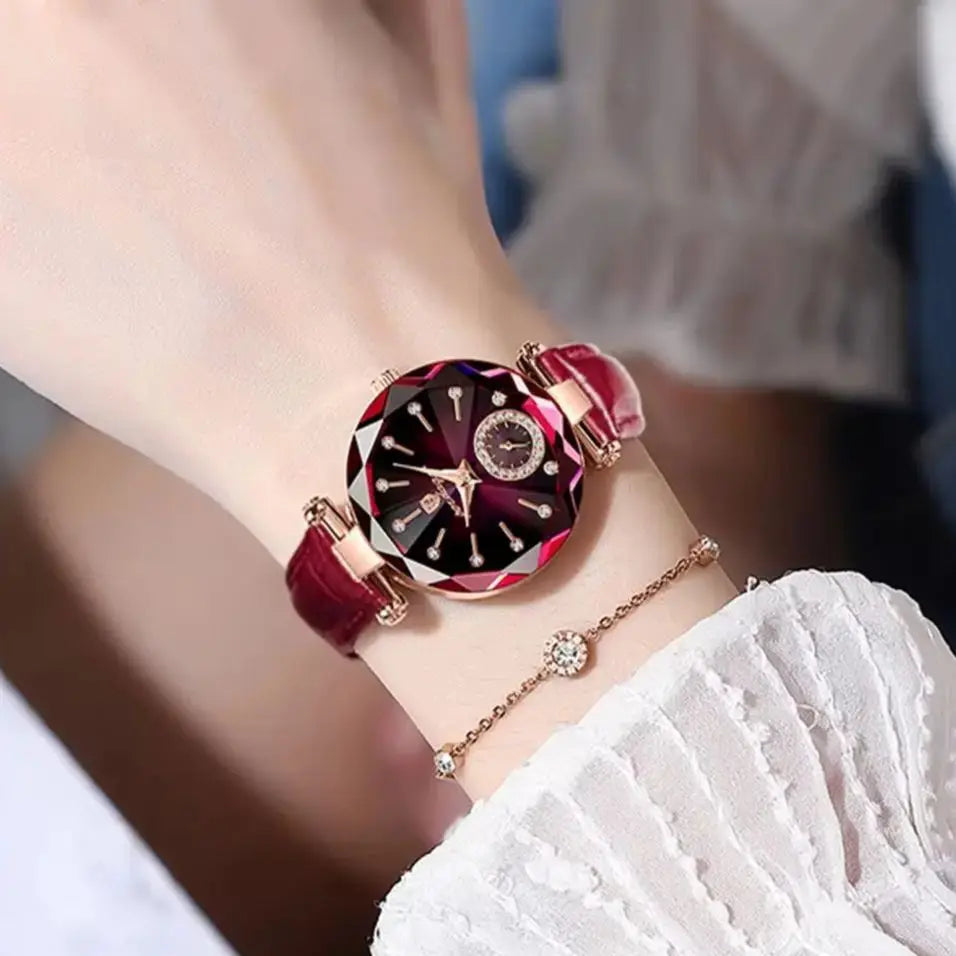 POEDAGAR Top Exquisite Elegant Watches For Women Waterproof Leather High Quality Original Woman's Watch Quartz Ladies Wristwatch
