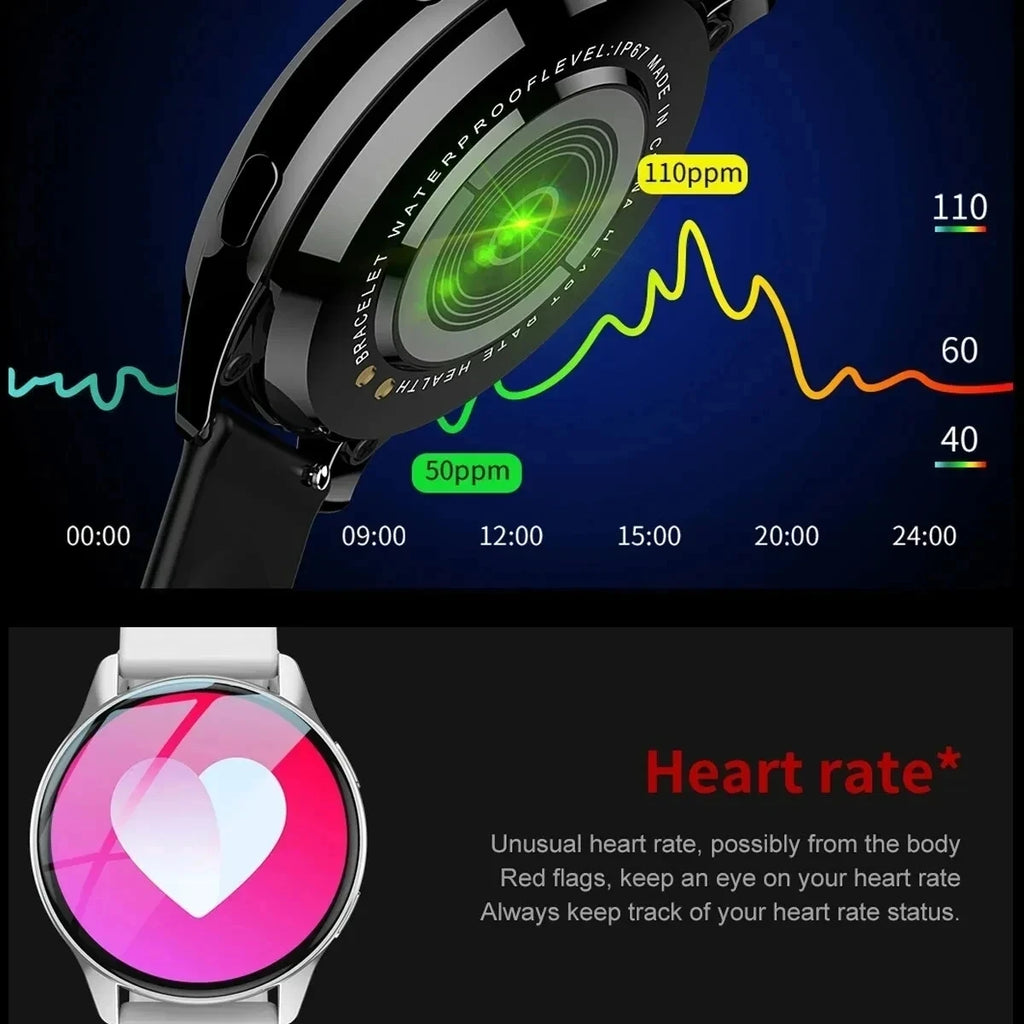 LIGE New Smart Watch Wireless Charging Smartwatch Bluetooth Calls Watches Men Women Fitness Bracelet Custom Watch Face +Box 2025