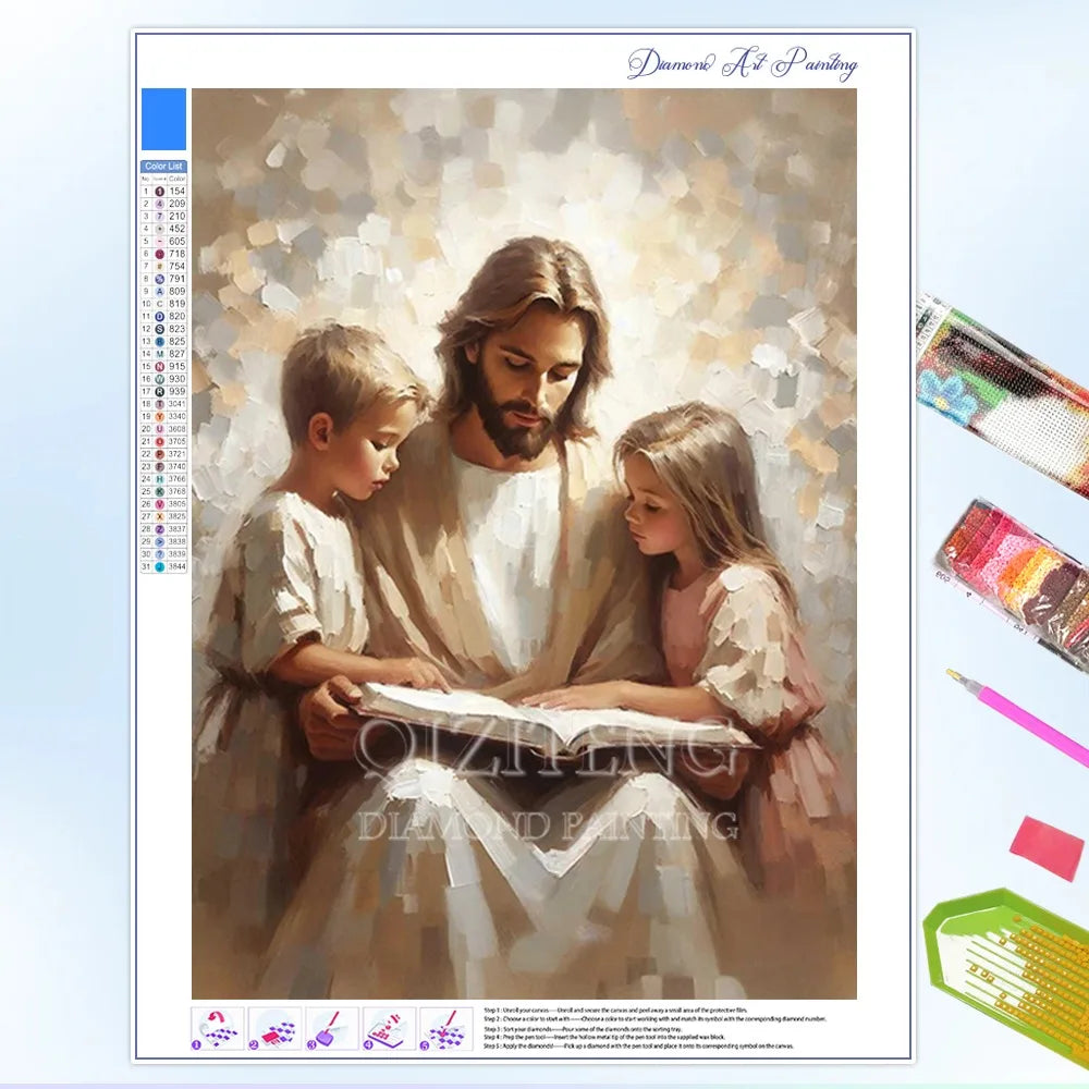 Jesus Christ Diamond Art Painting Christian Jesus Portrait Full Diamond Mosaic Embroidery DIY Home Decor Gift New Arrivals