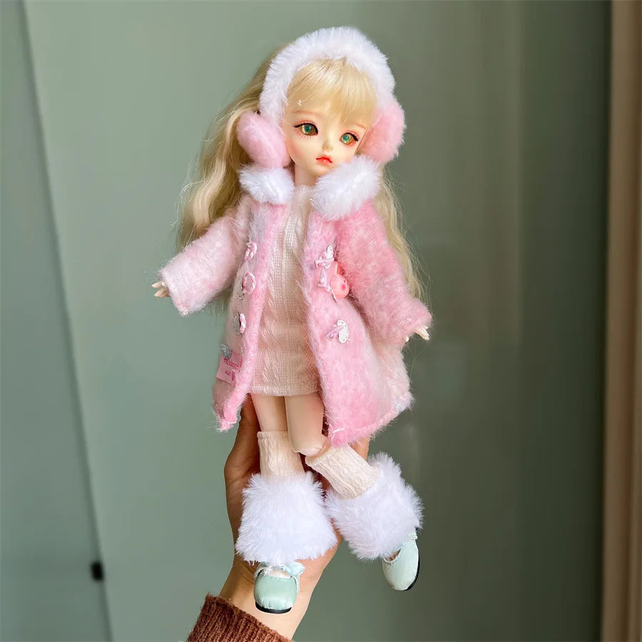2025 New Winter Clothes 6 Points BJD Doll Dress Up Suit 30cm Doll Decorative Clothing Jacket Dress Only Clothing