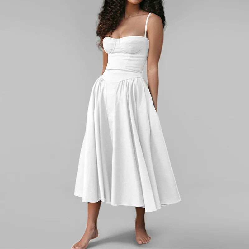 2025 Spring Summer Robe Femme Sexy Trendy Spaghetti Strap Slim Elegantes Style Suspender Party Dress Vestidos Streetwear Dresses
