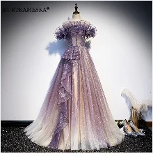 Luxury French Trailing Sequined Bride Wedding Dress Sexy Ball Gown Wedding Evening Party Summer Dress Women Formal vestidos