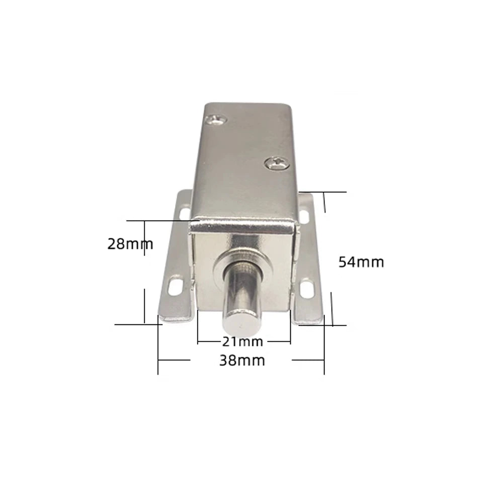 Small Electric Bolt Lock DC12V Magnetic Lock Access Control Electronic Lock Concealed Cabinet Lock Normally Closed Electric Lock