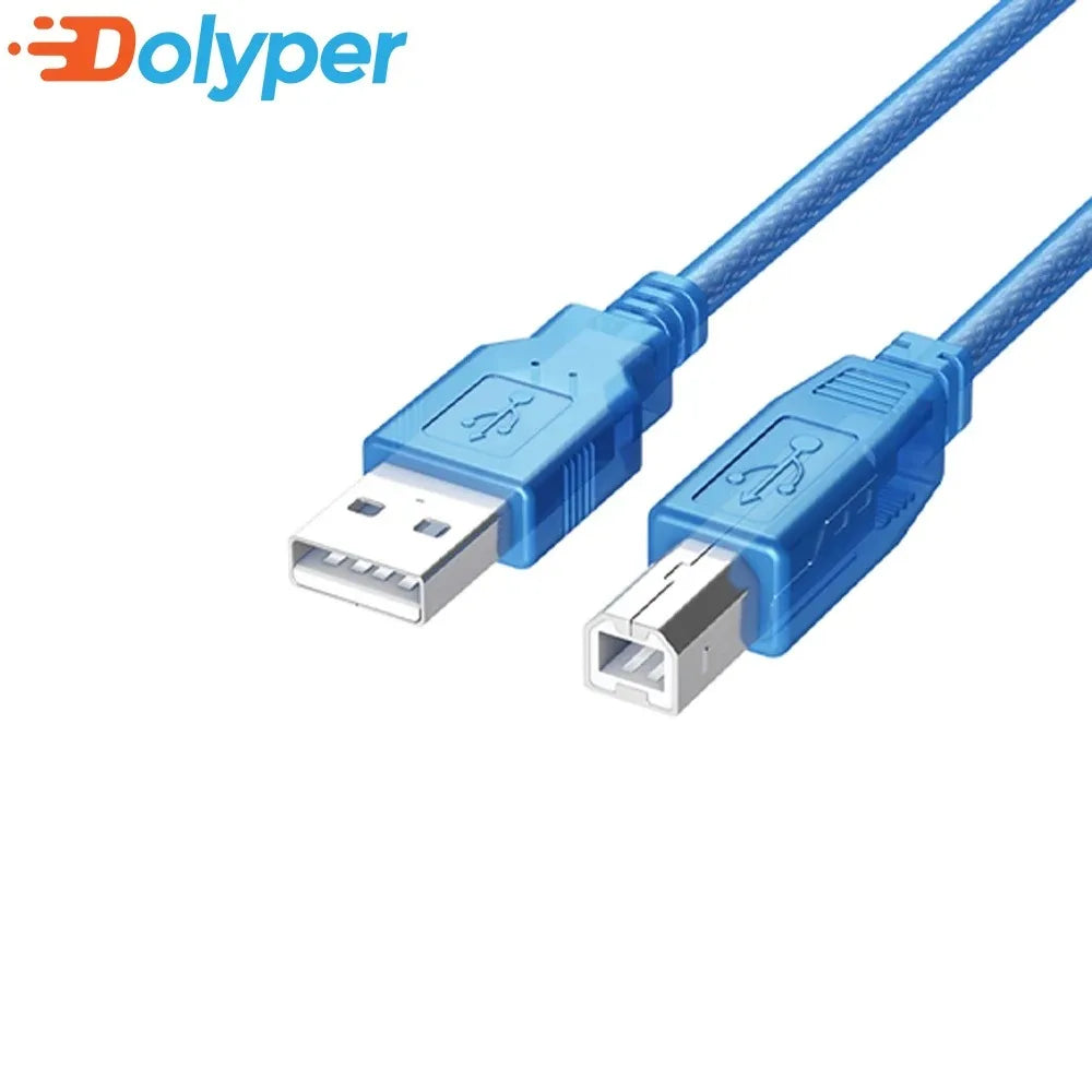 High Speed Transparent Blue USB 2.0 Type A Male to B Male 3D Printer Cable Cord Short cable for Printer HUB USB  0.5M 1.5M 3M