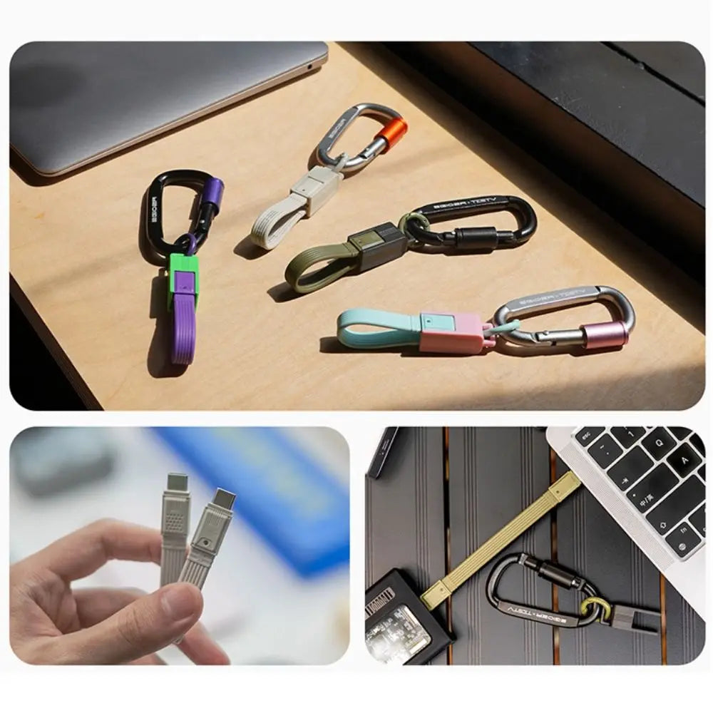 كابلات هاتف TPE USB 4 خفيفة الوزن كابل بيانات مزدوج الرأس من النوع C كابل بيانات من C إلى C PD 240 واط خط نقل بيانات محور لابتوب