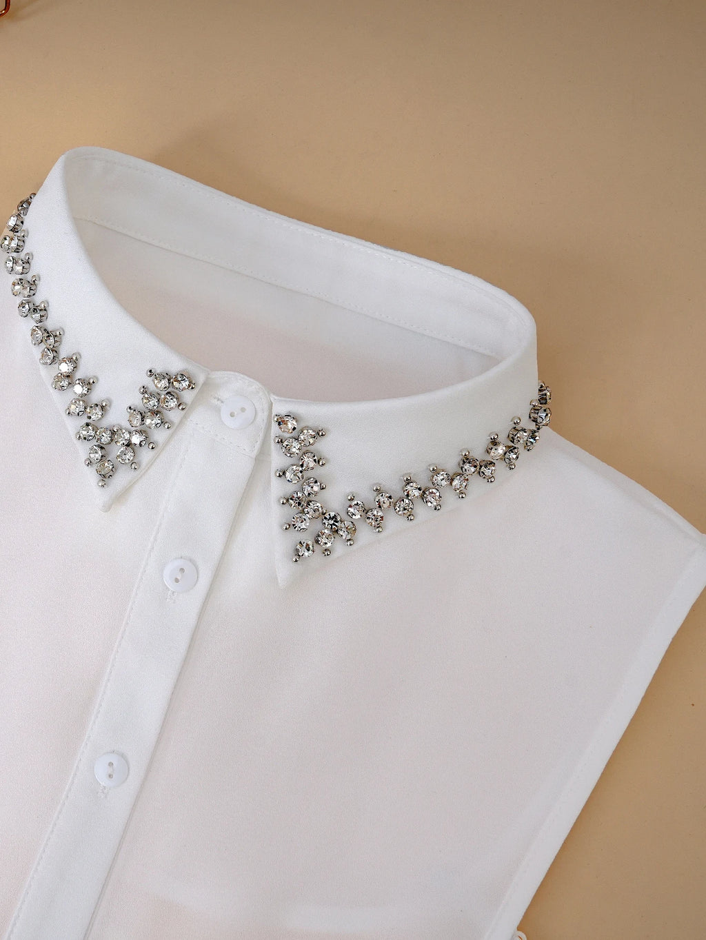 Women's Fashion Solid Color Elegant and Versatile Beaded Detachable Collar for Spring and Summer New Arrivals