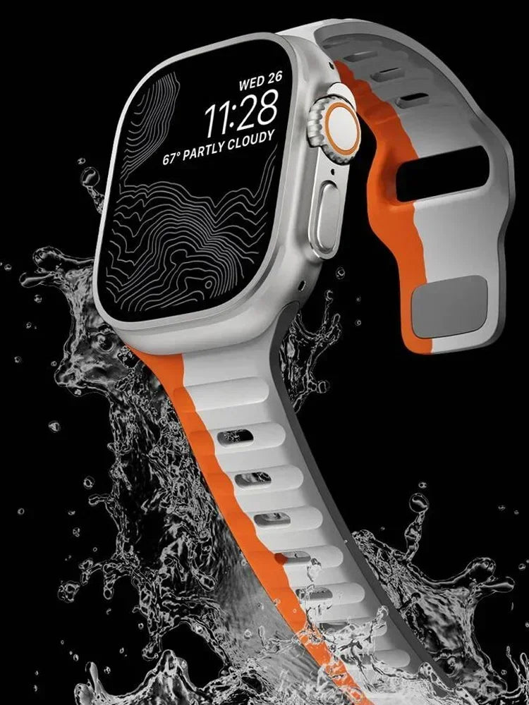 soft Silicone Strap for Apple Watch Ultra/2/3 49mm Serise 11 10 9 8 7 45mm 41mm 46mm 42mm Bracelet iWatch 6 5 4 3 Se/3 44mm 40mm
