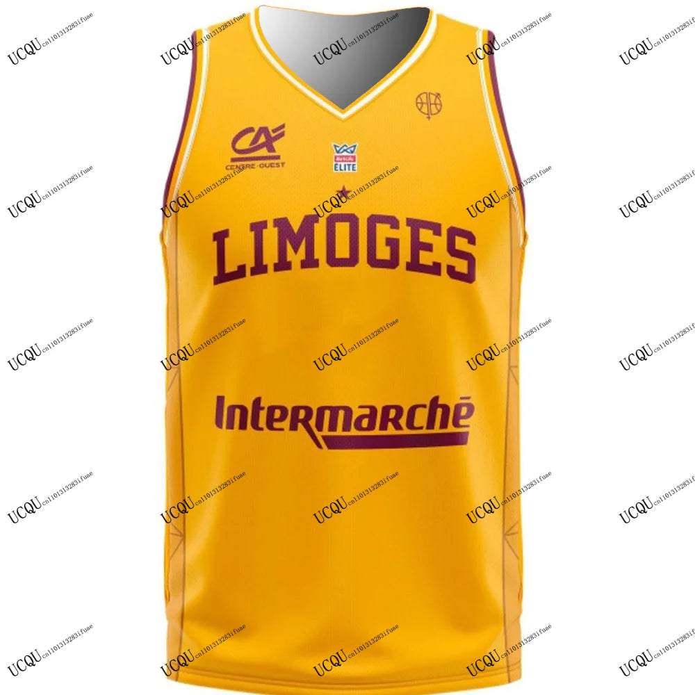 2025-26 New Arrivals Basketball Jerseys Limoges CSP LNB Home Away Casual Sports 3D Printed T-Shirts France Adult KID Vest