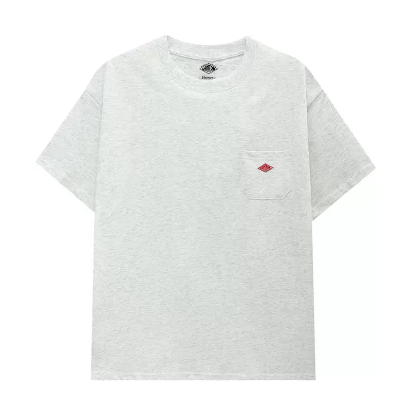 2025 Spring Summer Hot sales Fashion Men Women Pure Cotton Small Icon Embroidery T-Shirt Short Sleeve Tees Simple Solid Pocket