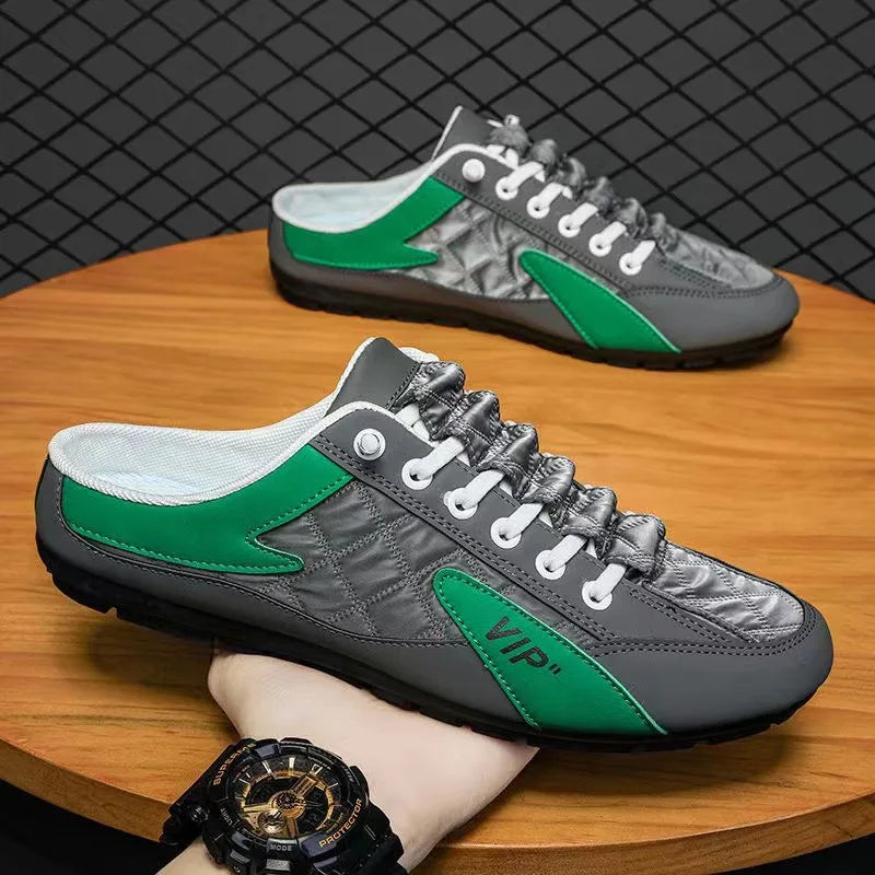 Half Slippers for Men Trendy Men's Flat Bottom Casual Shoes Soft Sole Support Shoes Men's Sneakers Zapatos De Hombre 2024