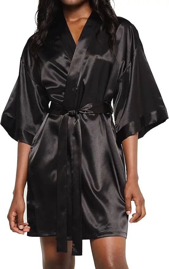 Summer Champagne Chinese Bride Wedding Robe Satin Sleepwear Women Nightgown Sexy Nightdress Lady Kimono Bathrobe Gown Negligee