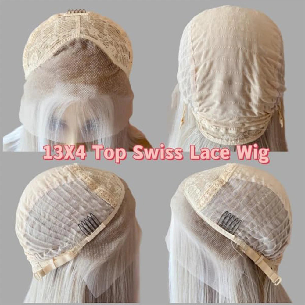 شعر مستعار صناعي بدانتيل أمامي منزوع مسبقًا باللونين الأشقر والبني بتقنية البالاج مع خصلات هايلايت ناعمة مستقيمة للنساء من الألياف المقاومة للحرارة