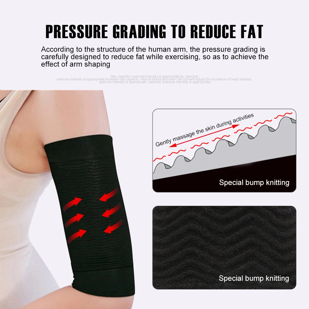 1Pair Arm sSlimming Shaper Compression Wrap Sleeve Helps Lose Arms Fat,Tone up Arm Shaping Sleeves for Women,Sports  Arm Shapers