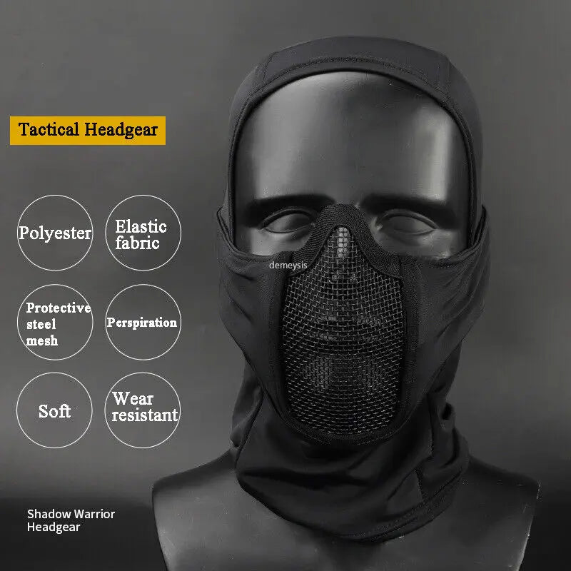 Motorcycle Balaclava Breathable Protection Mask Universal Tactical Headgear CS Hunting Airsoft Wargame Sports Mask
