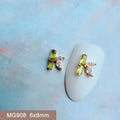 10pcs Summer Shell Starfish Cherry Zircon Crystals Metal Nails Jewelry Decorations Nail Art Accessories Charms Parts Supplies