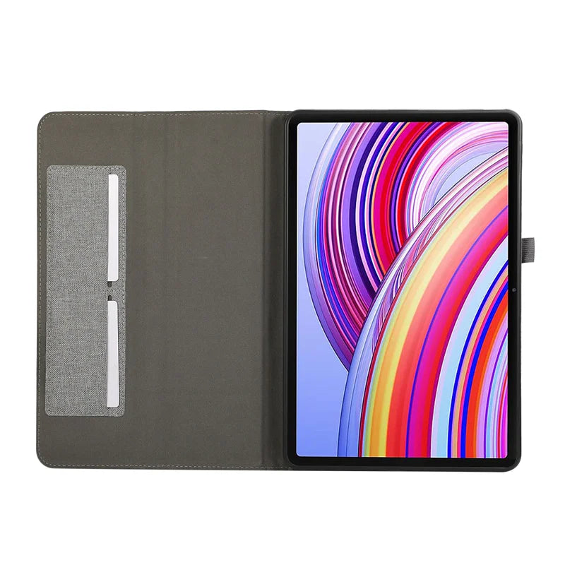 Luxury Flip Oxford Cloth Fabric Case For Xiaomi Redmi Pad Pad 12.1 inch / Poco Pad Tablet Protective Cover Hülle Coque Capa