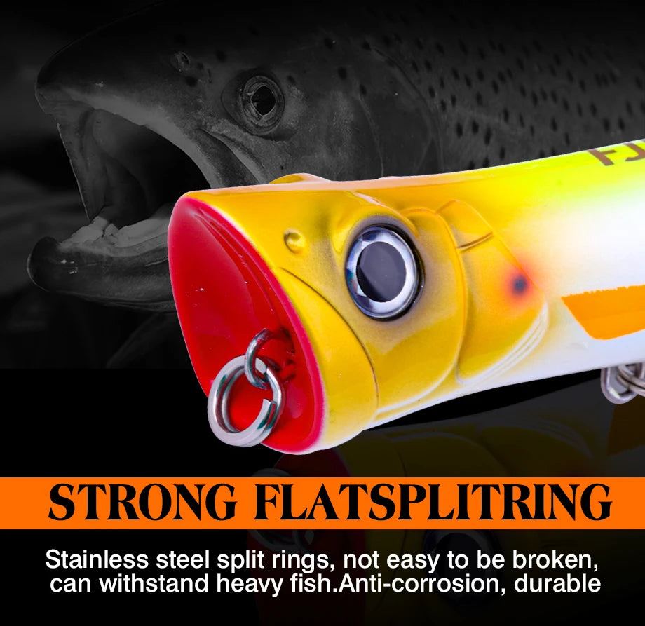 FJORD 180mm 80g Popper Hard Baits Swimbait Big Eye Fish Bait Lures New Arrivals 2025 Fishing Surface Walker Fishing Accessories