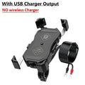 Motorcycle Phone Holder Fast Wireless Charger Quick USB Charging Moto Motorbike Mirror Stand Support Cellphone Handlebar Mount