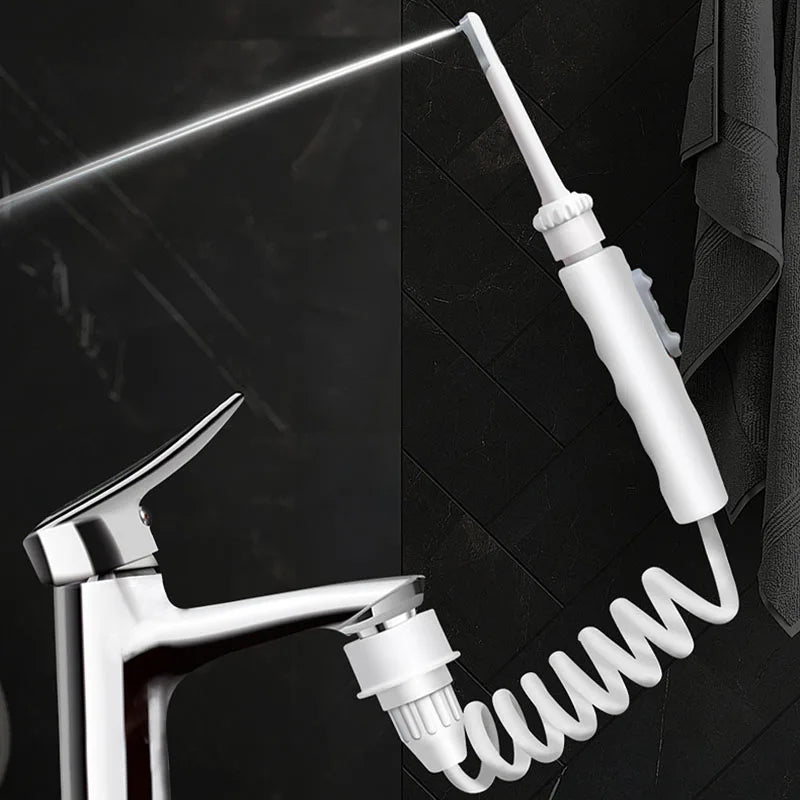 Dental Water Flosser Faucet Oral Irrigator Floss Dental Irrigator Portable Dental Water Jet Teeth Cleaning Mouth Washing Machine