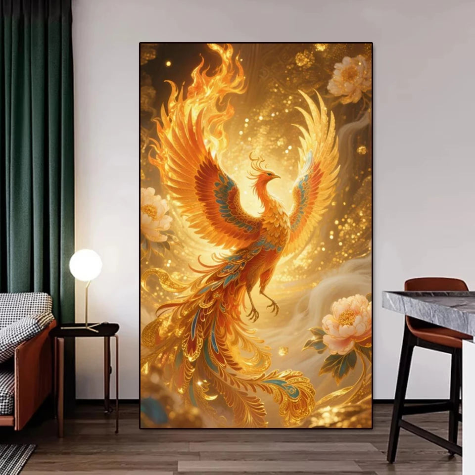 New Arrivals Diamond Painting Animal Full Diy Mosaic Embroidery Phoenix Fantasy Art Gift Set Home Decor Rhinestone Pictures
