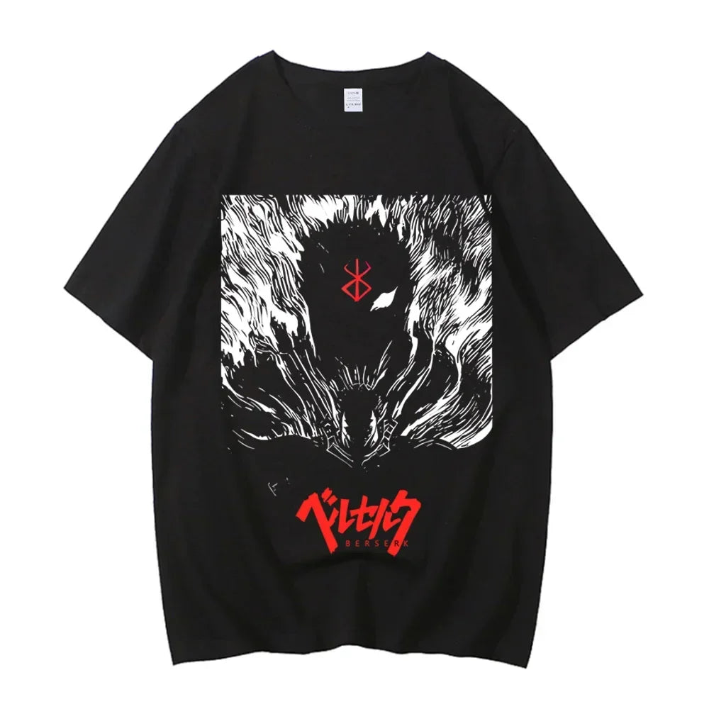 Anime Berserk T-shirt Summer Women's Short Sleeve T-shirt Printed Top 2025 Trendy T-shirt Fan Clothing Graphic T Shirts Y2K Tops