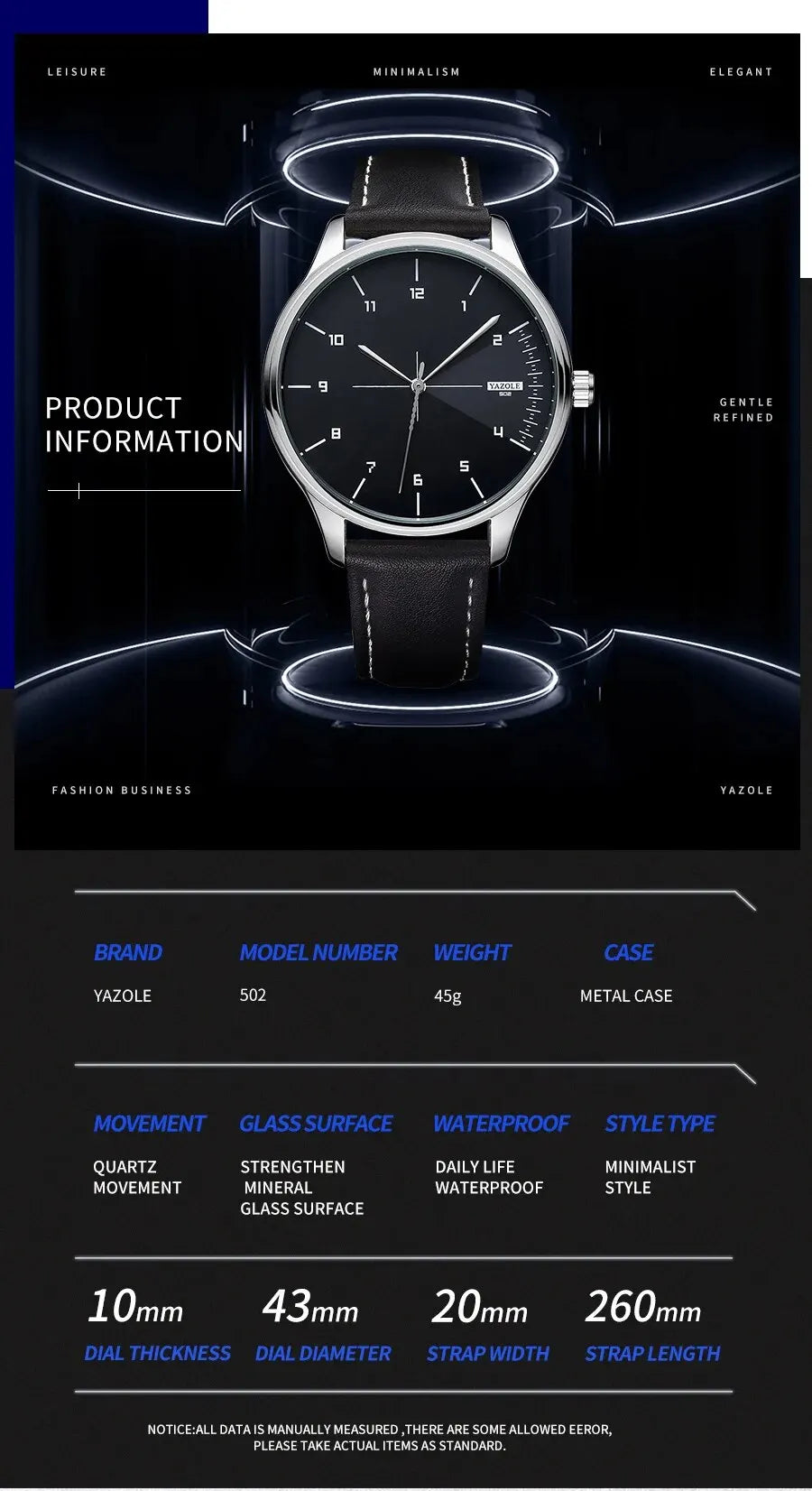 Top Brand NEW Mens Watch Leather Strap Ultra Thin Minimalist Watch For Men Casual Simple Quartz Waterproof Watches